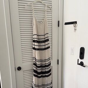 Abercrombie & Fitch Cream and Black Maxi Dress